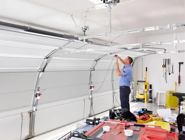 Garage door cable repair service by Naugatuck Garage Door Repair in Naugatuck