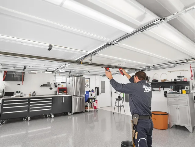 Overhead garage door repair service by Naugatuck Garage Door Repair in Naugatuck