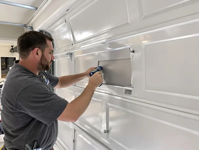 Garage door panel repair by Naugatuck Garage Door Repair in Naugatuck