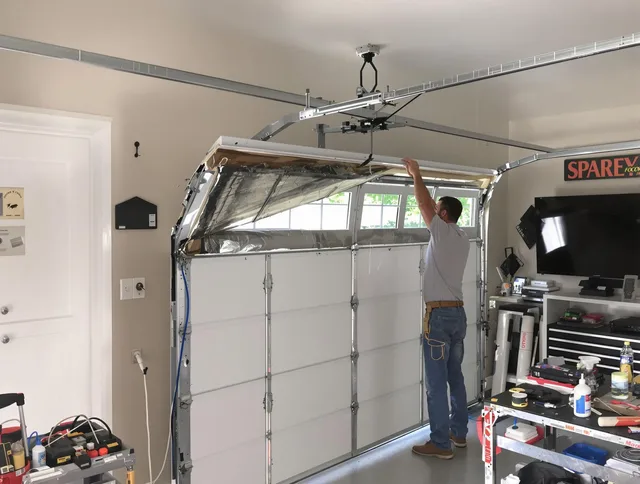 Garage door section replacement by Naugatuck Garage Door Repair in Naugatuck