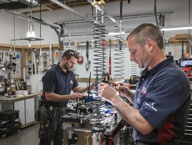 Garage door spring repair service by Naugatuck Garage Door Repair in Naugatuck